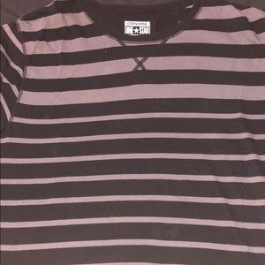 Black and Gray Striped T-shirt
